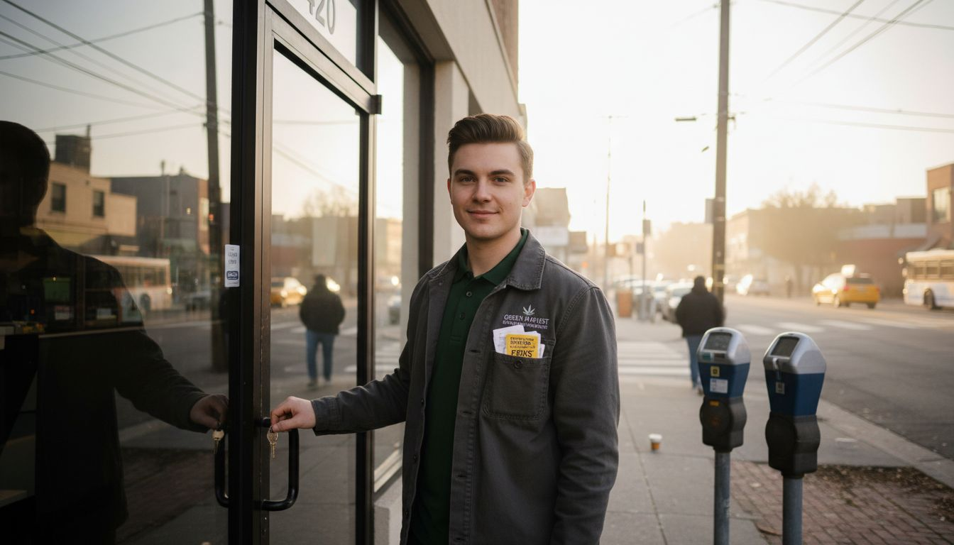 Cannabis store manager opening local dispensary