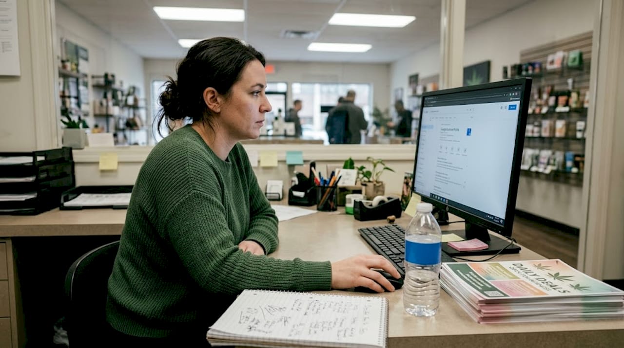 Dispensary manager updates Google profile