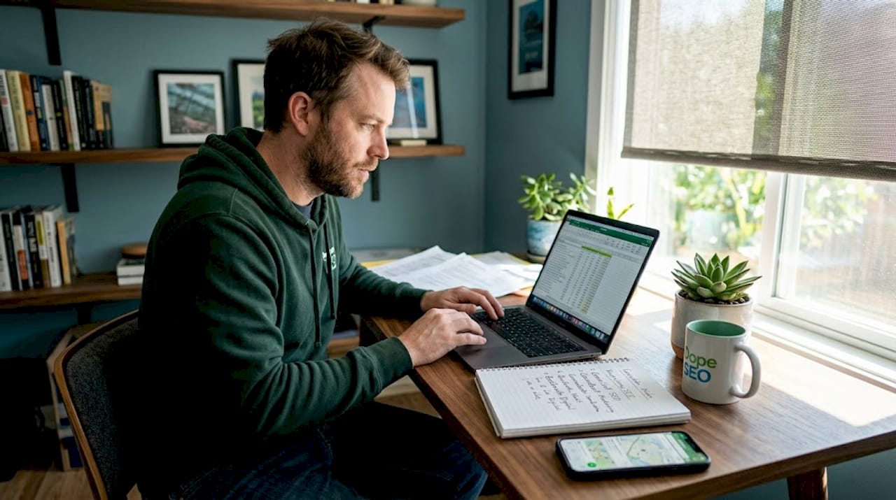 Specialist researching cannabis SEO competitors