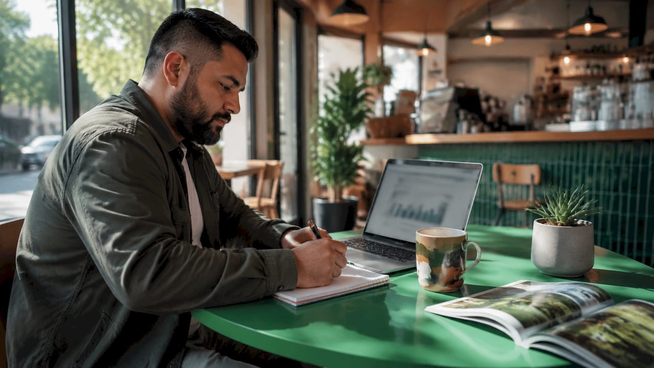 Marketer analyzing cannabis brand organic search data